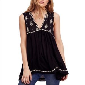 Free People Black Sleeveless Tunic